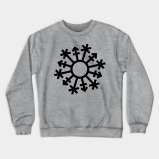 Gender Snowflake - Black - No Text Crewneck Sweatshirt